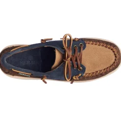 Cayuga Woman - Navy Blue & Cognac & Dark Brown
