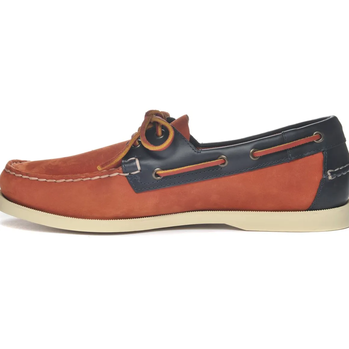 Docksides Portland Nubuck Waxy - Coral / Blue Navy