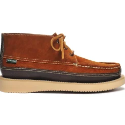 Miwak Suede Canoe Moc - Cognac & Dark Brown