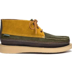 Miwak Suede Canoe Moc - Cognac & Mustard & Dark Green & Dark Brown