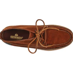 Miwak Suede Canoe Moc - Cognac & Dark Brown