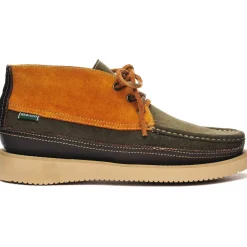 Miwak Suede Canoe Moc - Cognac & Mustard & Dark Green & Dark Brown
