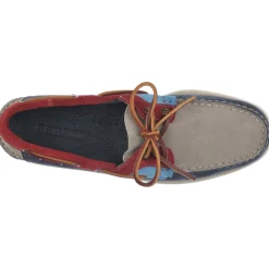 Rossisland Jib - Blue Navy & Grey Tones & Red Dahlia & Crystal Seas